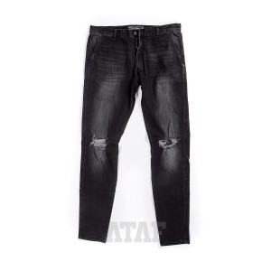 Ataf Ripped Denim Washed Black