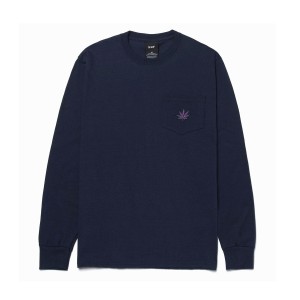 HUF Green Buddy Pocket Longsleeve Navy