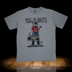 Ataf X Swanski Puss in Boots Tee Grey