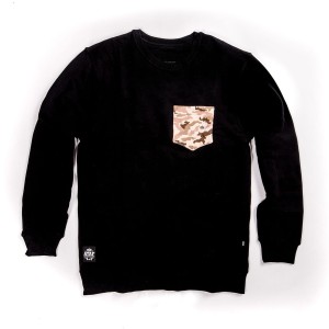 Ataf Camo Pocket Crewneck Black