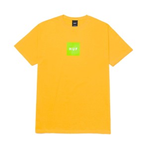 HUF Essentials Box Logo T-Shirt Lemon Yellow