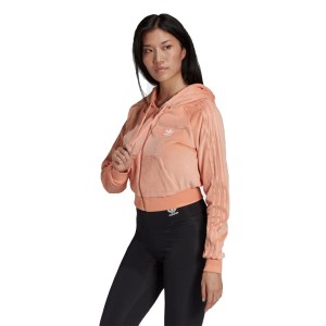 adidas Loungewear Cropped Full Zip Hoodie Ambient Blush
