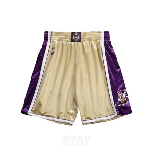 Mitchell & Ness NBA Hall Of Fame Authentic Shorts Los Angeles Lakers 1996-2016 Kobe Bryant Gold