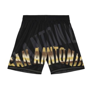 Mitchell & Ness NBA Big Face 4.0 Fashion Short San Antonio Spurs Black