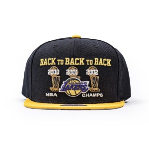 Mitchell & Ness NBA 00/03 B2B2B Champs Snapback HWC Los Angeles Lakers