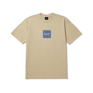 HUF Essentials Set Box Logo T-Shirt Wheat