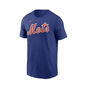 Nike MLB Men's Fuse Wordmark Cotton Tee New York Mets