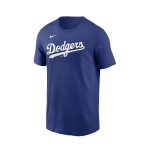 Nike MLB Men's Fuse Wordmark Cotton Tee Los Angeles Dodgers