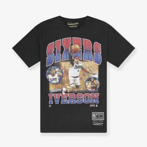 Mitchell & Ness NBA Player Photo Tee Philadelphia 76ers Allen Iverson Black