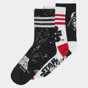 adidas x Star Wars Crew Socks 3 Pack Black White Vivid Red