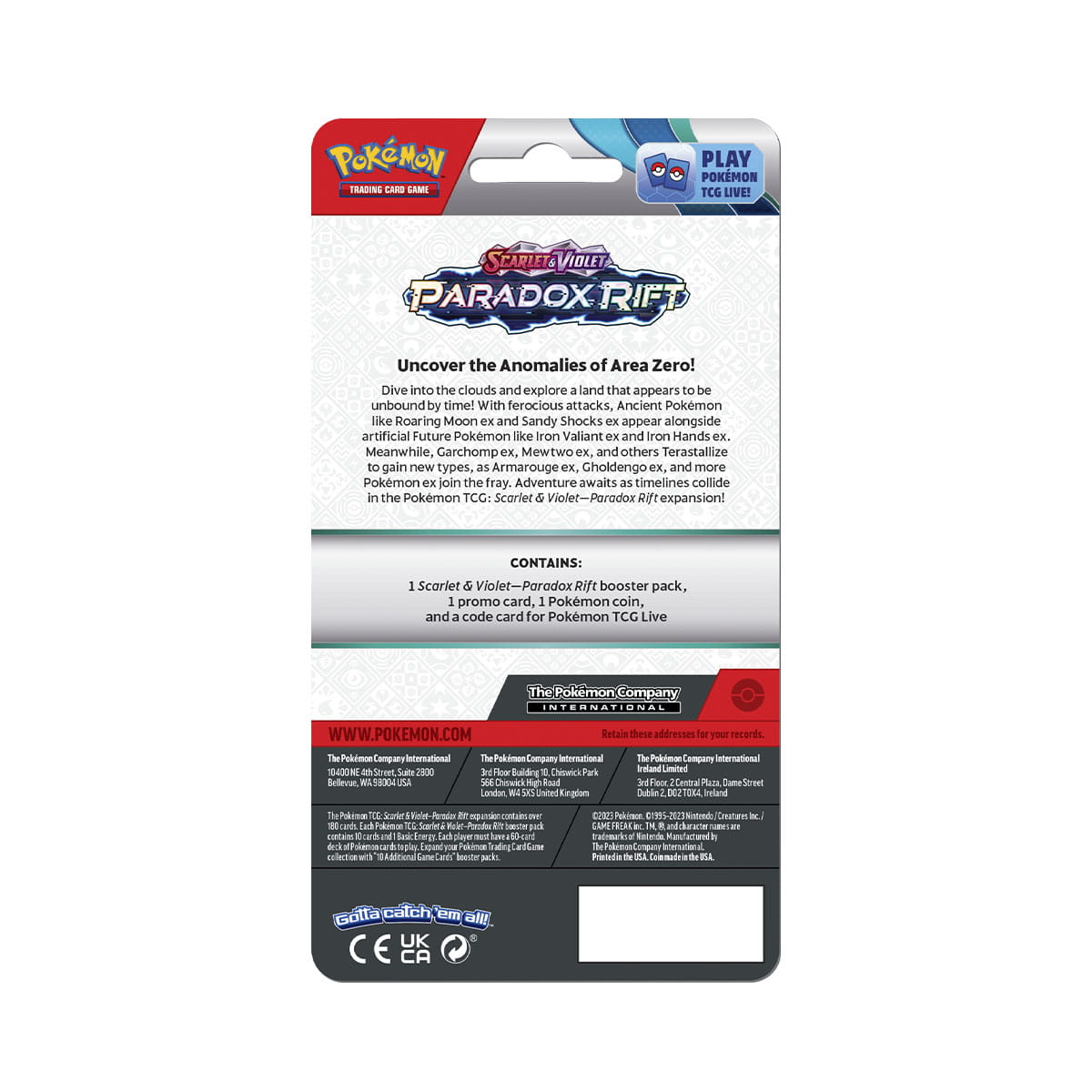 POKÉMON TCG Scarlet & Violet 4 Paradox Rift Booster Bundle POKÉMON TCG Scarlet & Violet 4 Paradox Rift Booster Bundle