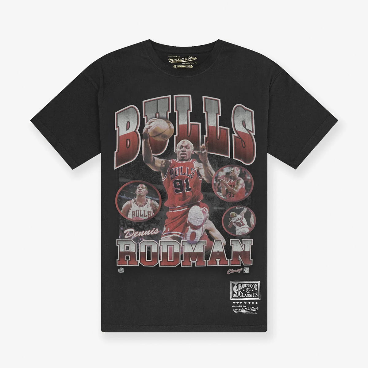 Mitchell & Ness Overhemd - AIRBRUSHED Dennis Rodman wit - XL